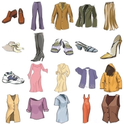 Clothing, working clothes, shoes, accessories